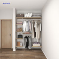 Armoire Moderne de Luxe en Bois Massif, Design Gain de Place, Blanc et Noir, Utilisation Hospitalière, Modèle 1,6M, Écologique, pour Salle à Manger et Escalier