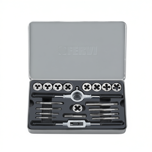 Jeu de tarauds et filières Fervi M020, outils de filetage métriques pour le travail des métaux - Product Image 2