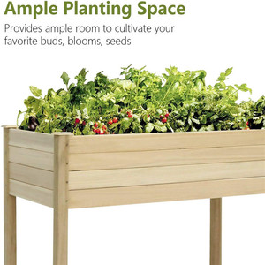 Jardinière de jardin surélevée Boîtes d'herbes florales avec pieds Lit de jardin surélevé pour légumes <span class=keywords><strong>en</strong></span> plein air - Product Image 4