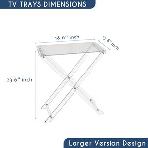 Mesa de bandeja de <span class=keywords><strong>TV</strong></span> de acrílico moderna, muebles plegables, escritorio pequeño para ahorrar espacio, fácil montaje, mesa auxiliar para comer aperitivos, servir - Product Image 3