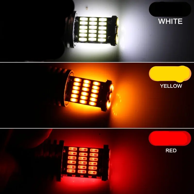 ขายร้อน45SMD 4014ชิป BA15S 1156 1157 BAY15D หลอดไฟ LED รถเปิดสัญญาณไฟเบรกโคมไฟ