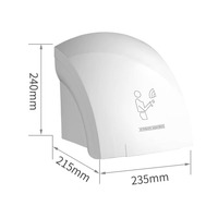 Sensor de secador de manos automático, dispositivo de secado de manos para hotel doméstico, calentador eléctrico de aire caliente para baño, secador de manos de 1800W