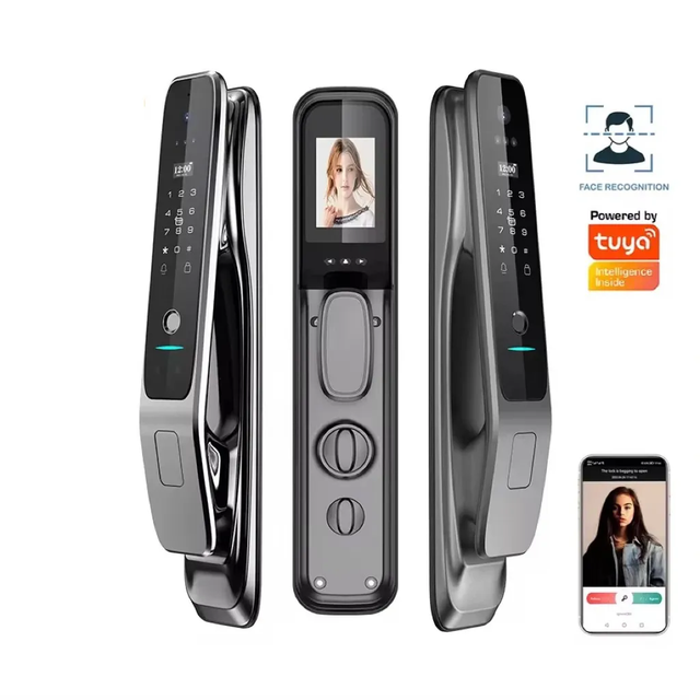 Cerradura Tuya Smart Life APP Control Smart Door Locks 3D Face Camera & Fingerprint Sensor for Steel Doors