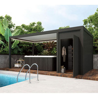 Pérgola Bioclimática de Aluminio con Techo de Lamas Motorizado, Manual o Eléctrico, Impermeable, Tipo Gazebo