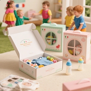 Biodegradabile stampa su ordinazione della scatola di carta patinata di colore per la scatola regalo del bambino che timbra i prodotti per la casa OEM la festa della mamma accetta - Product Image 3