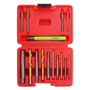 Spiral Flute Extractor Set 1/4 In Metric Damaged Screw <b>Remover</b> <b>Tool</b> Kit - Product Image 1