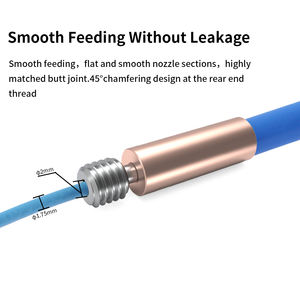 Gorge plaquée cuivre en alliage de titane lisse bi-métal Heatbreak pour <span class=keywords><strong>E3DV6</strong></span> MK8 Anycubi Vyperr KobraMax Sidewinde X1 X2 Hotend - Product Image 2