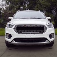 Gril LED pare-chocs supérieur en maille nid d'abeille noir brillant pour Ford Escape Kuga 2017-2019