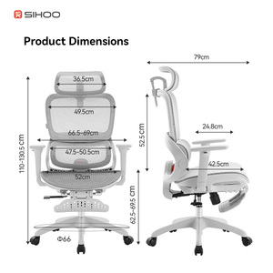 Chaise de bureau <span class=keywords><strong>SIHOO</strong></span> B100, Sillas Silla Oficina, accoudoirs 4D, support ergonomique en mesh, chaises de bureau exécutives - Product Image 5