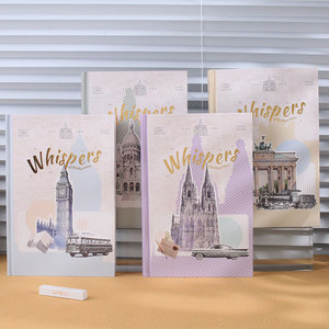 Cuaderno Lianhua con Borde <span class=keywords><strong>de</strong></span> Pincel, Diario <span class=keywords><strong>de</strong></span> Estilo Retro con Acabado <span class=keywords><strong>de</strong></span> Pintura al Óleo, <span class=keywords><strong>Libro</strong></span> Vacío para Estudiantes, Regalo para Mejores Amigos - Product Image 4