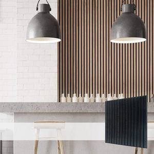 MUMU – panneau acoustique en bois de chêne cendré avec lamelles murales, à utiliser au plafond - Product Image 3