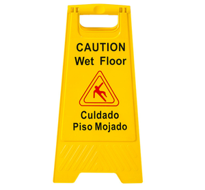لافتة تحذيرية: أرضية مبللة - لافتة سلامة وتحذير قابلة للطي من البلاستيك - Product Image 2
