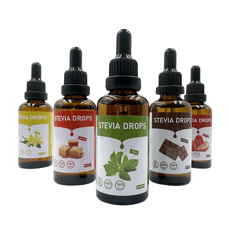 Private Label Printing Logo Customization Stevia Liquid Drop Natural Sweetener Drop 0 Calories Sweetener