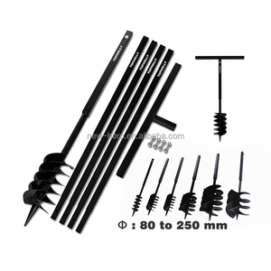 <span class=keywords><strong>Tarière</strong></span> de jardin manuelle de 6 "<span class=keywords><strong>avec</strong></span> 4 tubes d'extension et outils de creusement détachables Kit de foreuse à <span class=keywords><strong>main</strong></span> - Product Image 1