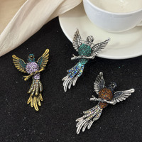 Broche Perles Multicolores Faite à la Main en Forme de Perroquet, Design Vintage Branche, Nouvelle Broche Oiseau en Alliage de Zinc pour Usage Quotidien