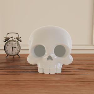 カスタムデザインクリエイティブ3D水族館オーナメントホワイトセラミックスカルヘッド型エビ繁殖魚タンク隠れ家洞窟 - Product Image 6