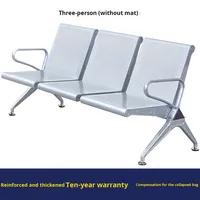 Bancs de salle d'attente pour terminal aéroportuaire et salle d'attente d'hôpital, sièges 3 à 5 places, chaise longue à poutre de liaison pour salon et parc