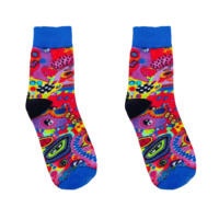 Chaussettes graphiques en coton à la mode imprimées en 3D personnalisées OEM pour femmes vente en gros chaussettes imprimées en 3D pour femmes chaussettes à sublimation graphique