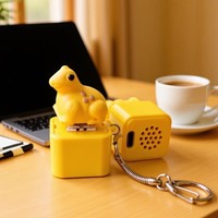 Porte-clés sonore rechargeable Seagull MINE avec son réel, lumière LED, cadeau amusant, bouton vocal à pression, jouet sensoriel lumineux pour enfants et adultes