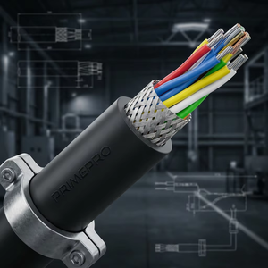 Câble PUR haute flexibilité PrimePro, 10M, résistant aux plisages, aux huiles, isolation TPEE, pour chaînes porte-câbles en automatisation industrielle et robotique - Product Image 1