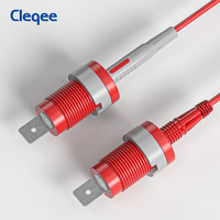 Adaptateur de borne de montage sur panneau femelle Cleqee P40018A pour connecteurs banane de 4 mm