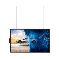 Pantalla Digital LCD Táctil de Alto Rendimiento de 55 Pulgadas para Interiores, con Soporte, para Señalización en Tiendas Minoristas y Orientación en Ascensores