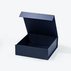 Boîte d'emballage cadeau de présentation carrée personnalisée de couleur <span class=keywords><strong>bleu</strong></span> <span class=keywords><strong>marine</strong></span> de luxe vente en gros avec couvercle magnétique - Product Image 3
