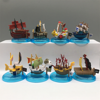 Modèle de bateau pirate H7.5cm 1set=8pcs, figurine d'action d'anime japonais, décoration de bureau, modèle de bateau pirate en PVC, figurine d'action