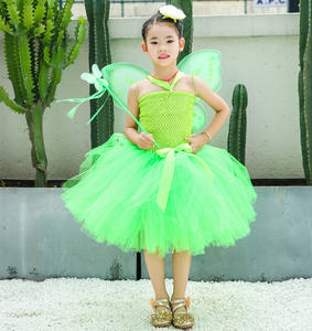 Vestidos de Fiesta Elegantes para Niñas al por Mayor, Disfraz Infantil de Hada Verde Mariposa del Bosque, Conjunto de Vestido Tutú para Niñas en Fiesta - Product Image 2