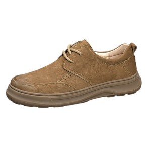 Chaussures décontractées rétro pour hommes en cuir véritable, bout rond, semelle souple, style printemps, chaussures bateau - Product Image 5