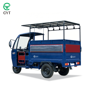 Triciclo Eléctrico con Energía Solar y Toldo Impermeable, Motor de Cable Plano de 2000W, 3 Ruedas para Transporte de Carga - Product Image 1