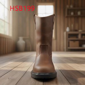 Botas de Seguridad ZYF, Populares <span class=keywords><strong>en</strong></span> el Mercado Estadounidense, de Cuero Crazy Horse de Corte Alto, Resistentes al <span class=keywords><strong>Aceite</strong></span>, para Minería y Plataformas de Perforación, Modelo HSB199 - Product Image 1