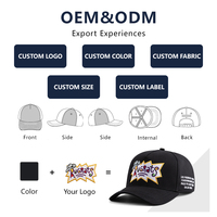 Gorras de Béisbol Bordadas en 3D de 5 Paneles Totalmente Personalizadas al por Mayor, Gorras de Béisbol con Estampado para Hombres, Deportes al Aire Libre