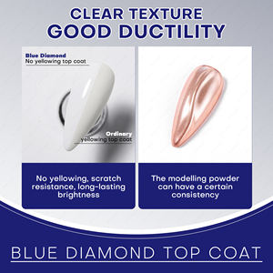 <span class=keywords><strong>Beau</strong></span> Color Factory Blue Diamond Top Coat Vernis gel fonctionnel Vernis à ongles gel non jaune résistant à l'usure Conception gratuite OEM - Product Image 5