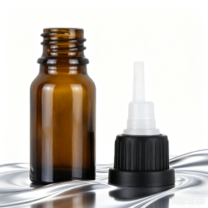 Flacon compte-gouttes en verre pour huiles essentielles à usage professionnel avec insert compte-gouttes et bouchon inviolable de sécurité - Product Image 6