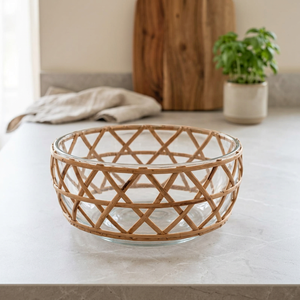 Panier rond en rotin tressé écologique, centre de table, décoration de table pour salon, mariage, fête - Product Image 2