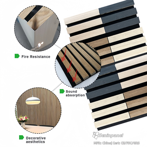 Pannello Fonoassorbente Decorativo da Interni in Legno per Parete, Pannello Acustico in Legno per Studio di Registrazione - Product Image 4