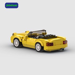 Kreative Ziegel Spielzeug für Kinder Geschenk Kunststoff Moc Kleines gelbes Auto Modell Mini Abs Zusammen gebaut Super Cars Jungen Spielzeug Baustein Sets - Product Image 2