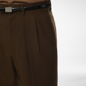 OEM Pantalon plissé style italien pour hommes Pantalon décontracté Naples Pantalon d'été pour homme Pantalon WESTERN doublement plissé - Product Image 3