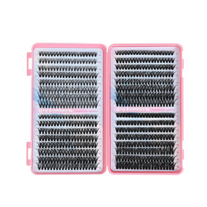 Juego de Pestañas Postizas Individuales en Forma de Libro, Estilo Europeo Americano, Pelo Sintético, Volumen Natural, Pestañas Rizadas y Gruesas 30d 40d - Product Image 5