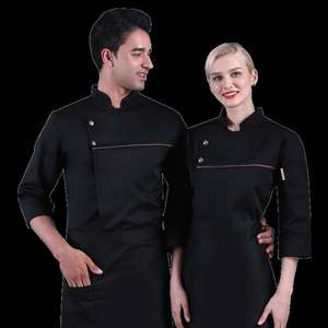 เสื้อผ้าทำงานในโรงแรมแขนยาวสำหรับทุกเพศแฟชั่นแบบชาวตะวันตกระบายอากาศร้านเค้กเชฟ - Product Image 4