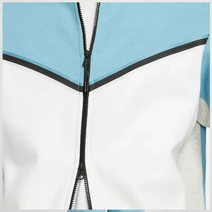 Custom LOGO Solid Winter Men's <b>Slim</b> <b>Fit</b> Hooded <b>Joggers</b> Sets Tracksuit Sportswear Breathable Lightweight Gym Training Wear - Product Image 5