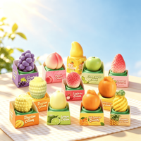 Aziatische voeding citroen lychee perzik druif mango appel fruit ijs 3D 75g*12 stuks Chinese exotische chocolade ijslolly diepvriesopslag
