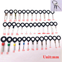 C0079 Kit d'outils de démontage de bornes de voiture 41 pièces, extracteur de connecteurs de fils et de fiches électriques pour l'automobile