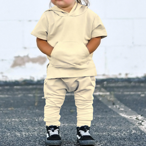 Vêtements d'été en gros pour enfants, ensembles de vêtements en coton à manches courtes pour tout-petits garçons - Product Image 4