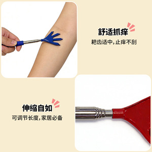 Grattoir à dos rétractable en acier inoxydable avec design griffe d'aigle pour massage et grattage, usage domestique - Product Image 2