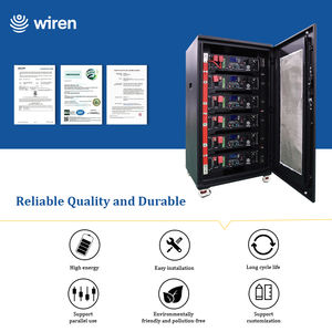 Gabinete de Baterías LiFePO4 WIREN W30KW 30KW 30KWh IP22 con Enfriamiento Natural -20~60C para Sistemas de Almacenamiento de Energía Solar Residenciales/Comerciales - Product Image 3