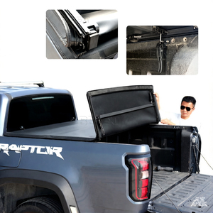 Couvre-caisses de camion pliables en trois parties Benext, en vinyle, pour Ranger, Hilux, <span class=keywords><strong>D</strong></span>-<span class=keywords><strong>max</strong></span>, BYD Shark6, souple, enroulable, imperméable - Product Image 1