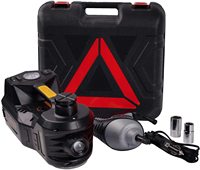 Cric hydraulique électrique portable puissant ROGTZ TY-EHJ10 CE 12V 5 tonnes pour voiture, kit de levage au sol, clé à douille pour pneus