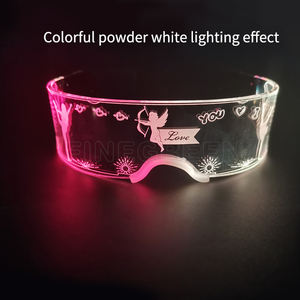 Cyberpunk parlayan aydınlık LED değişen renkler işık göz gözlük noel cadılar bayramı Diwali sevgililer günü paskalya partileri için - Product Image 4